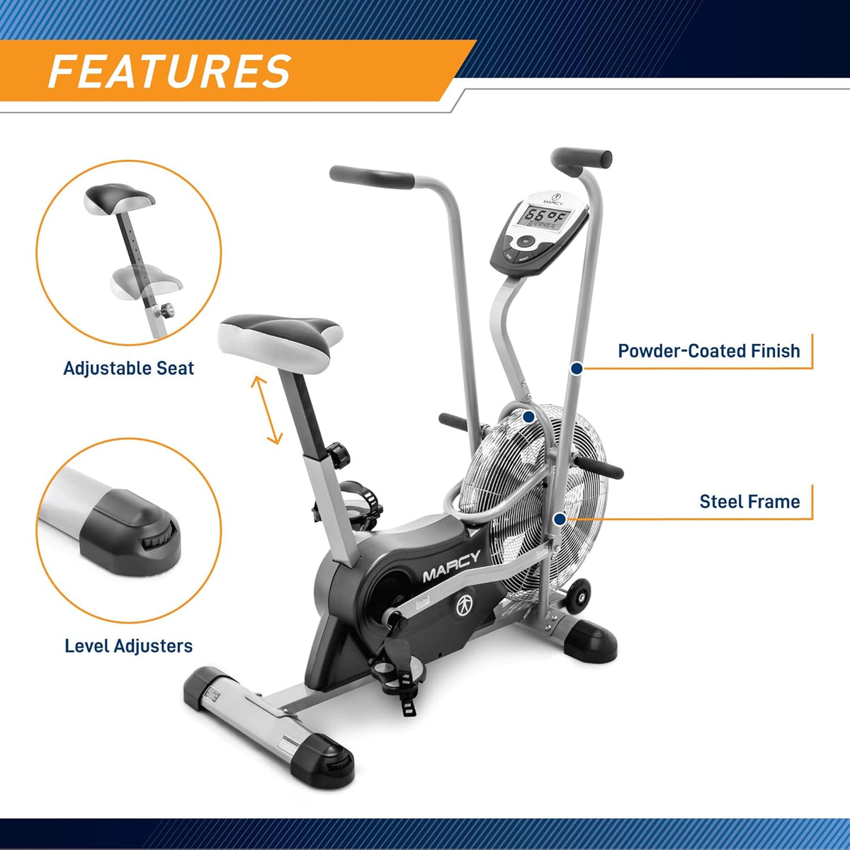 Black Exercise Upright Fan Bike U49727