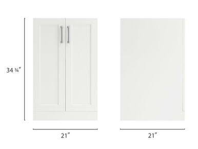 White 2-Door Home Bar Cabinet K9930