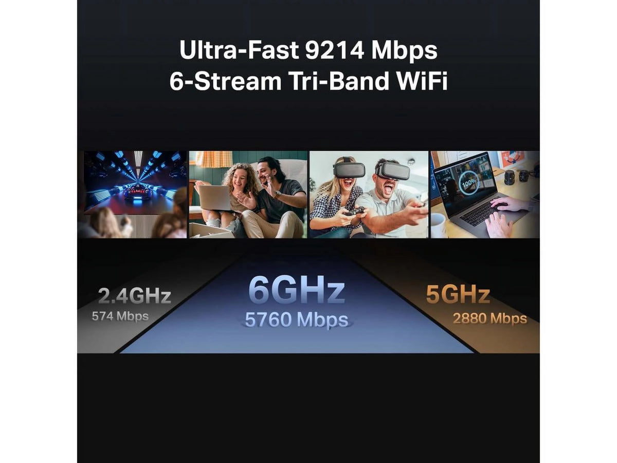 BE9300 Tri-band WiFi 7 Router 6-Stream 9.2Gbps P6567