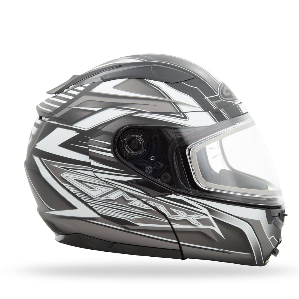 Matte Black White Modular Snow Helmet P894417