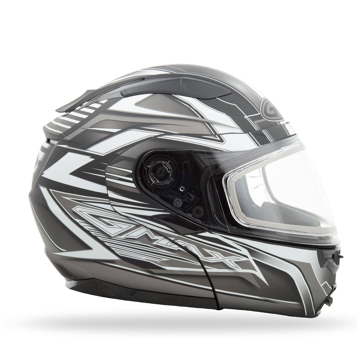 Matte Black White Modular Snow Helmet P894417