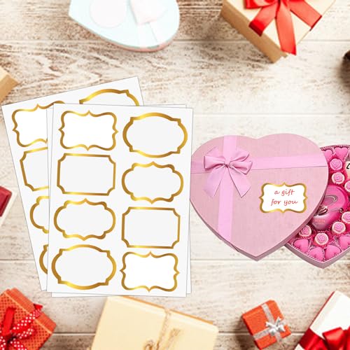 Gold Name Tag Stickers 2x3 inch 200 Pcs S260114