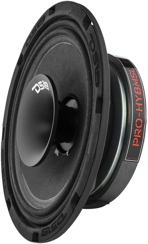 8 Inches Shallow Hybrid Mid-Range Car Audio Loudspeaker with Grill Included 400W Max 200W RMS 4 Ohms W91324