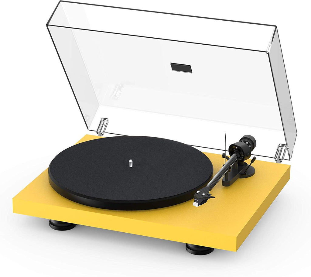 High Gloss White Turntable with Carbon Fiber Tonearm F88876