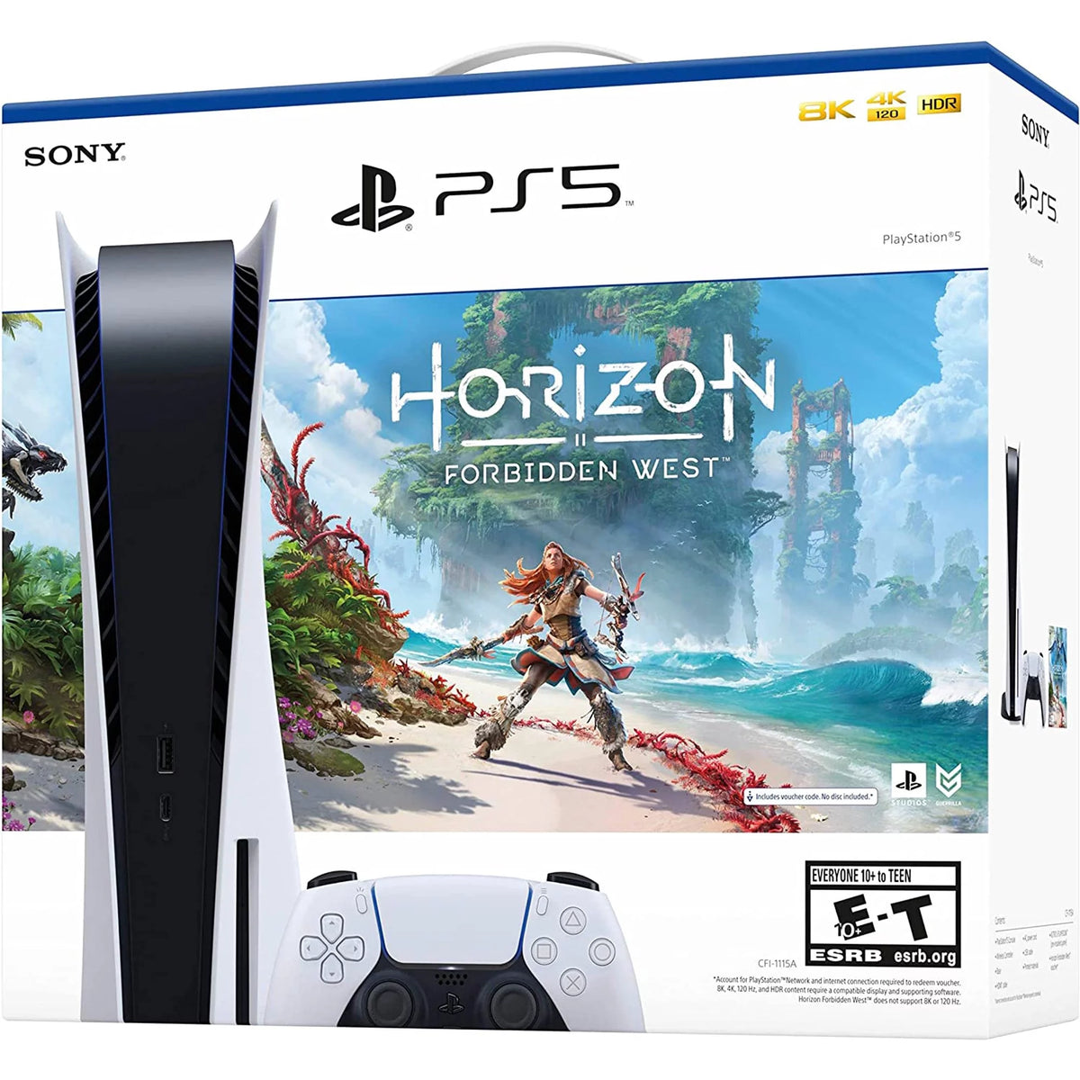PlayStation PS5 Gaming Console Disc Version Bundle with Horizon Forbidden West Q610
