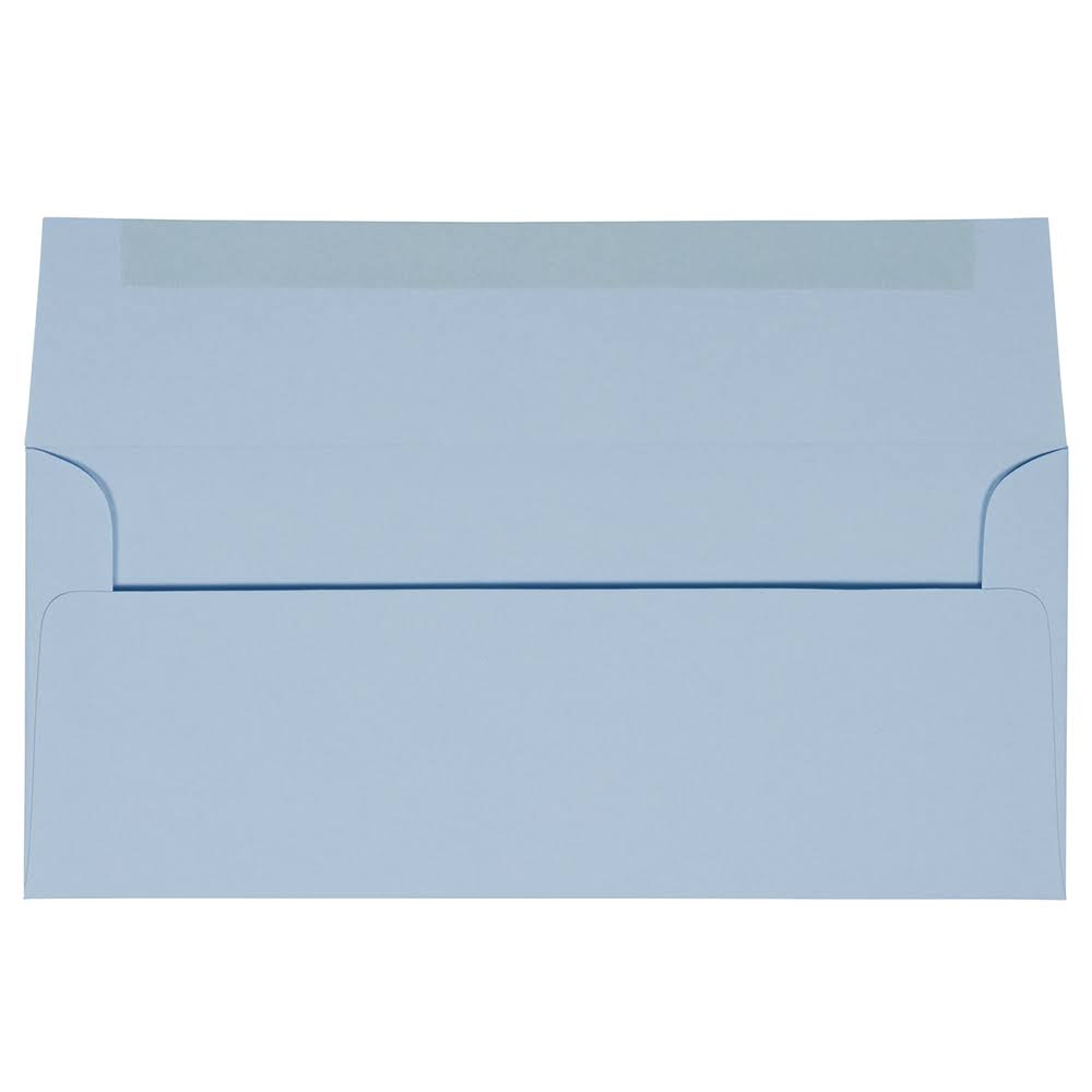 #10 Business Envelopes, 4 1/8 x 9 1/2, Baby Blue, 500/Box I48677