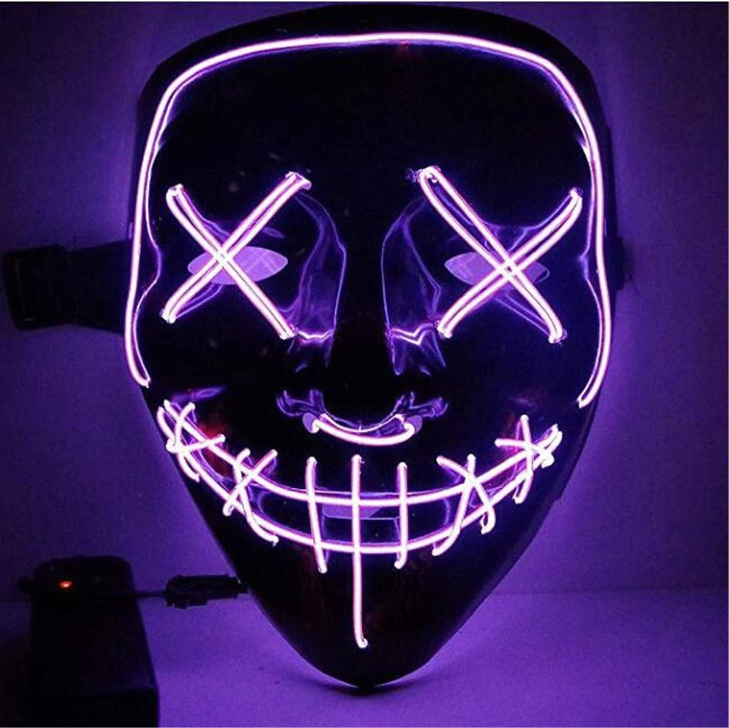 Blue Sound Induction Light Up Halloween Mask O697