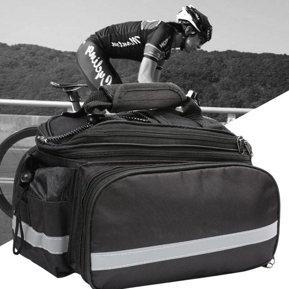 Bicycle Rear Rack Trunk Storage Bag with Reflective Strap T504
