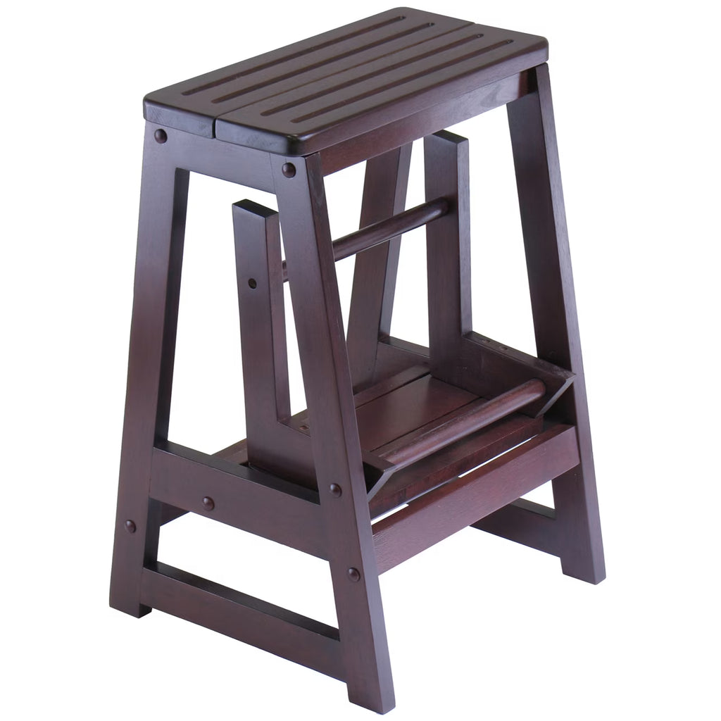 Walnut Finish Step Stool U284