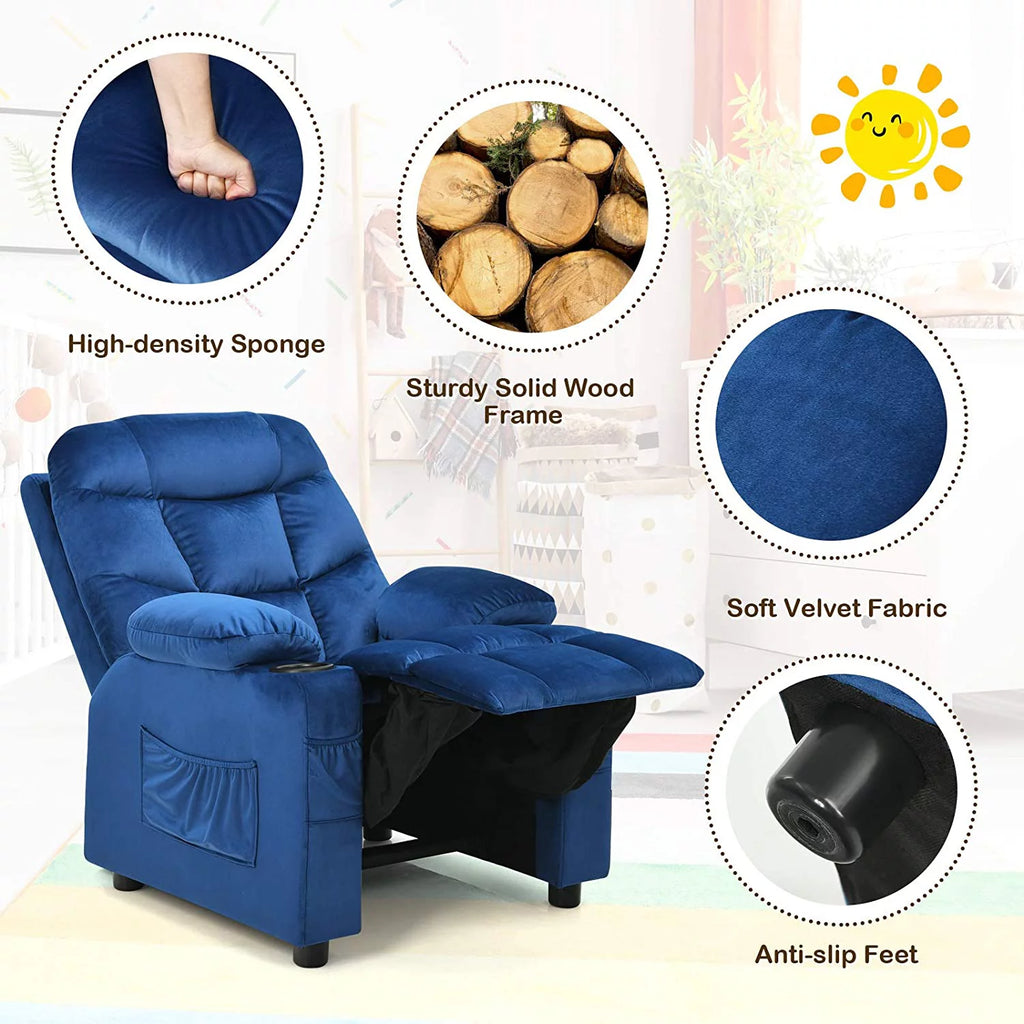 Kids Recliner Chair with Cup Holder L926