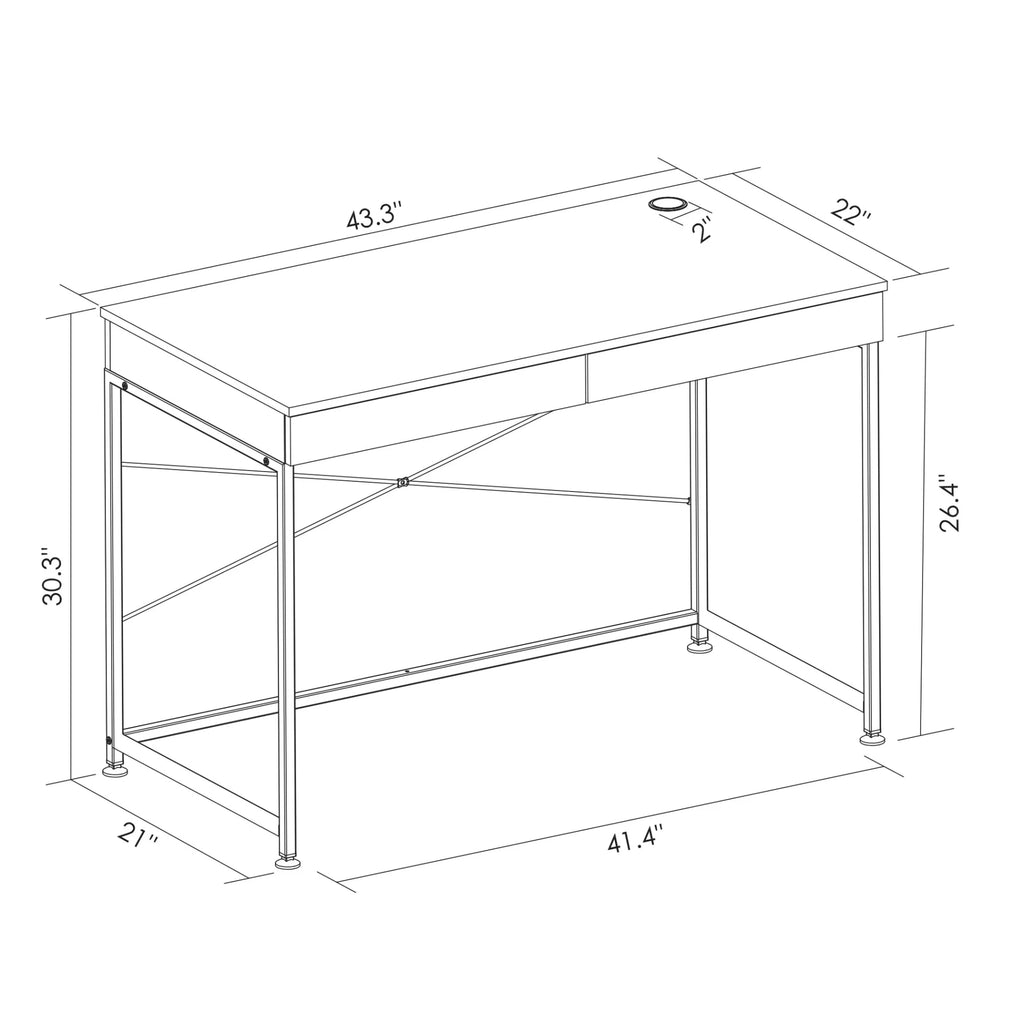 Brown Computer Desk L45011