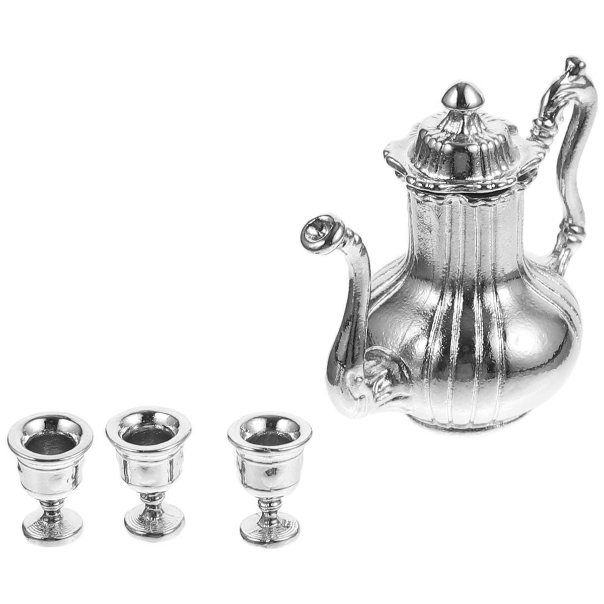 1:12 Miniature Dollhouse Teapot Toy Wine Bottle Jewelry Ornaments Metal L991405