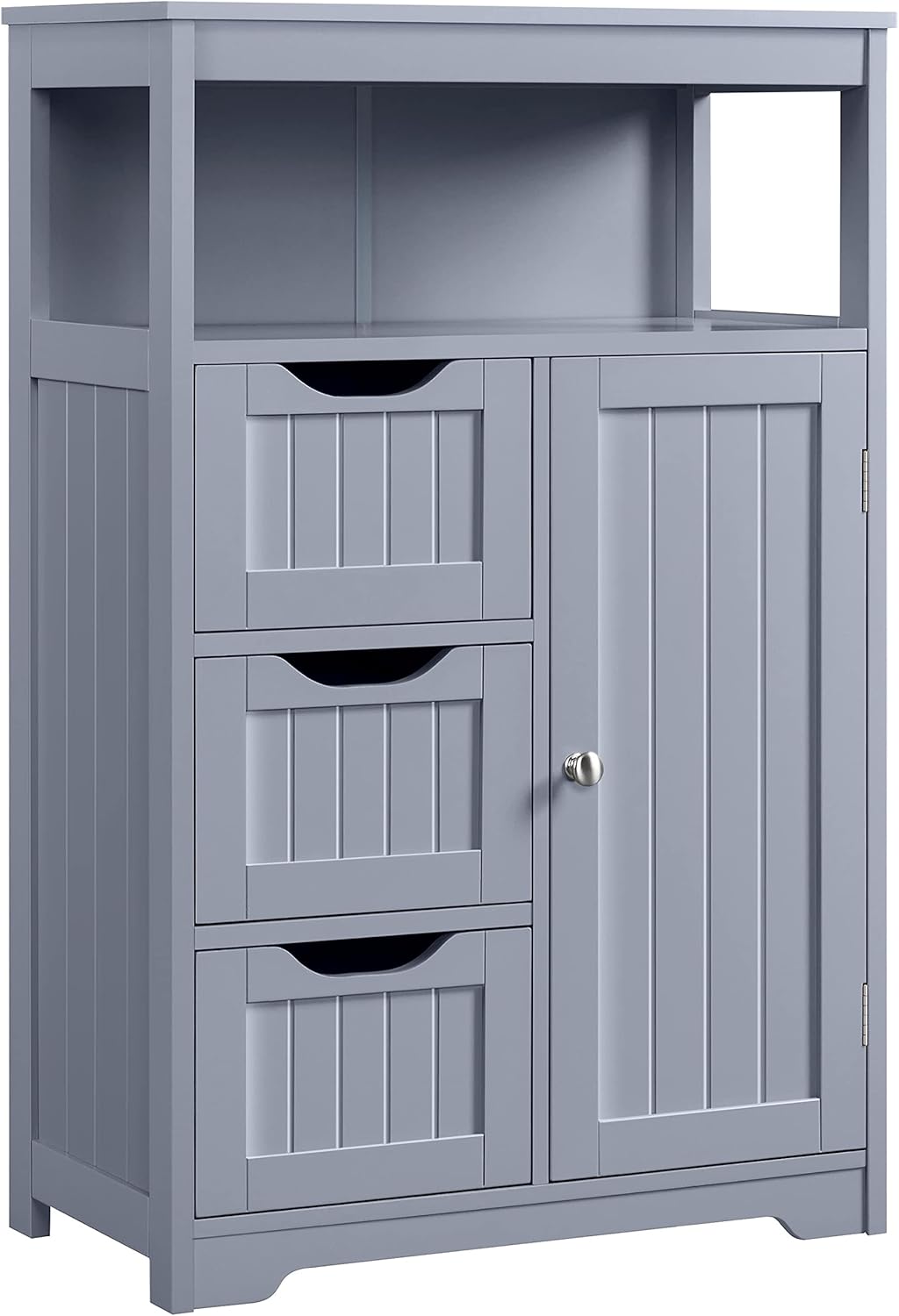 White Free Standing Wooden Bathroom Floor Cabinet U98926