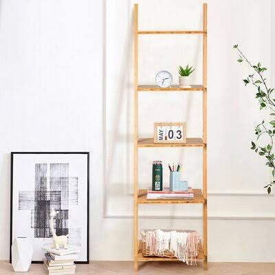 5-Tier Bamboo Ladder Bookshelf B40409