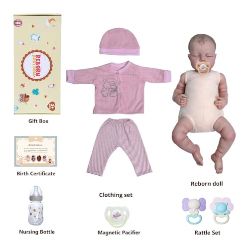 18 Inch Soft Body Realistic Newborn Baby Dolls with Clothes and Toy Accessories Y9175