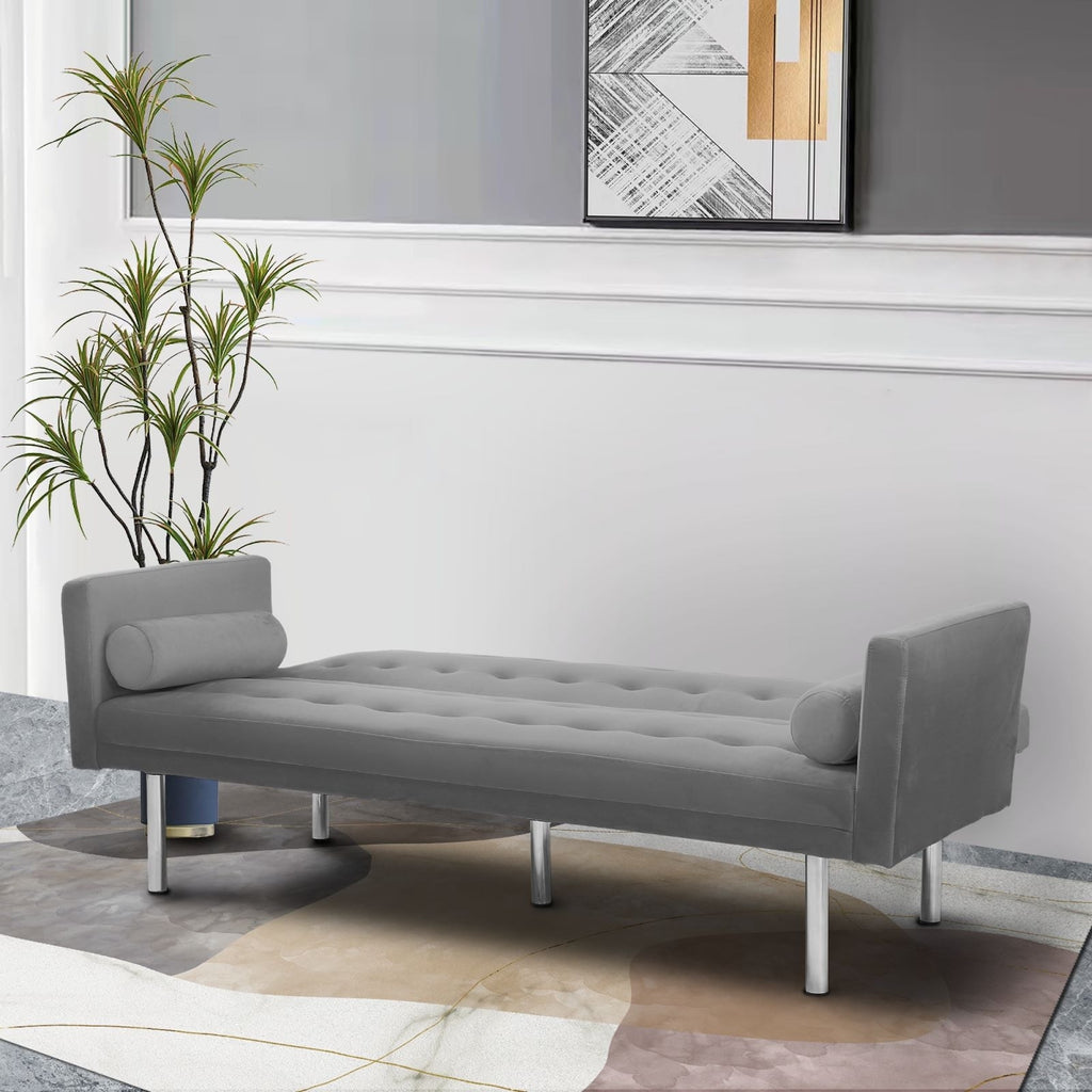 Pink Velvet Convertible Sofa Sleeper Sofa Q303549