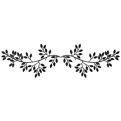 2 Pieces Metal Tree Leaf Wall Decor Wrought Iron Scroll Sculptures D555