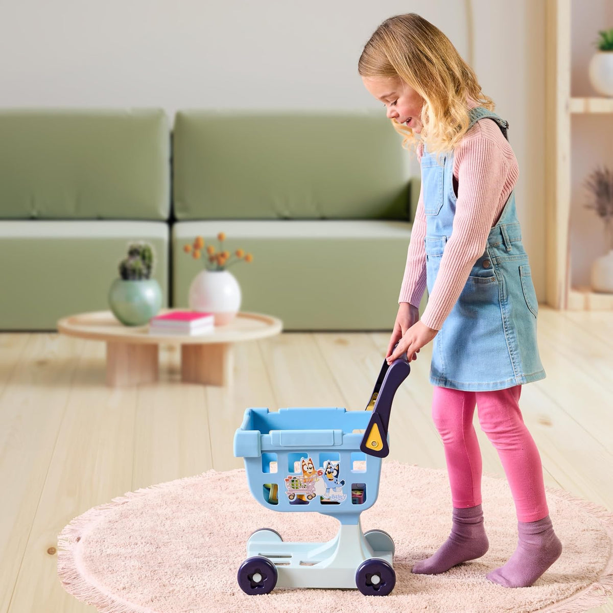 19.3 Inch Tall Shopping Trolley with 8 Cardboard Goods M118