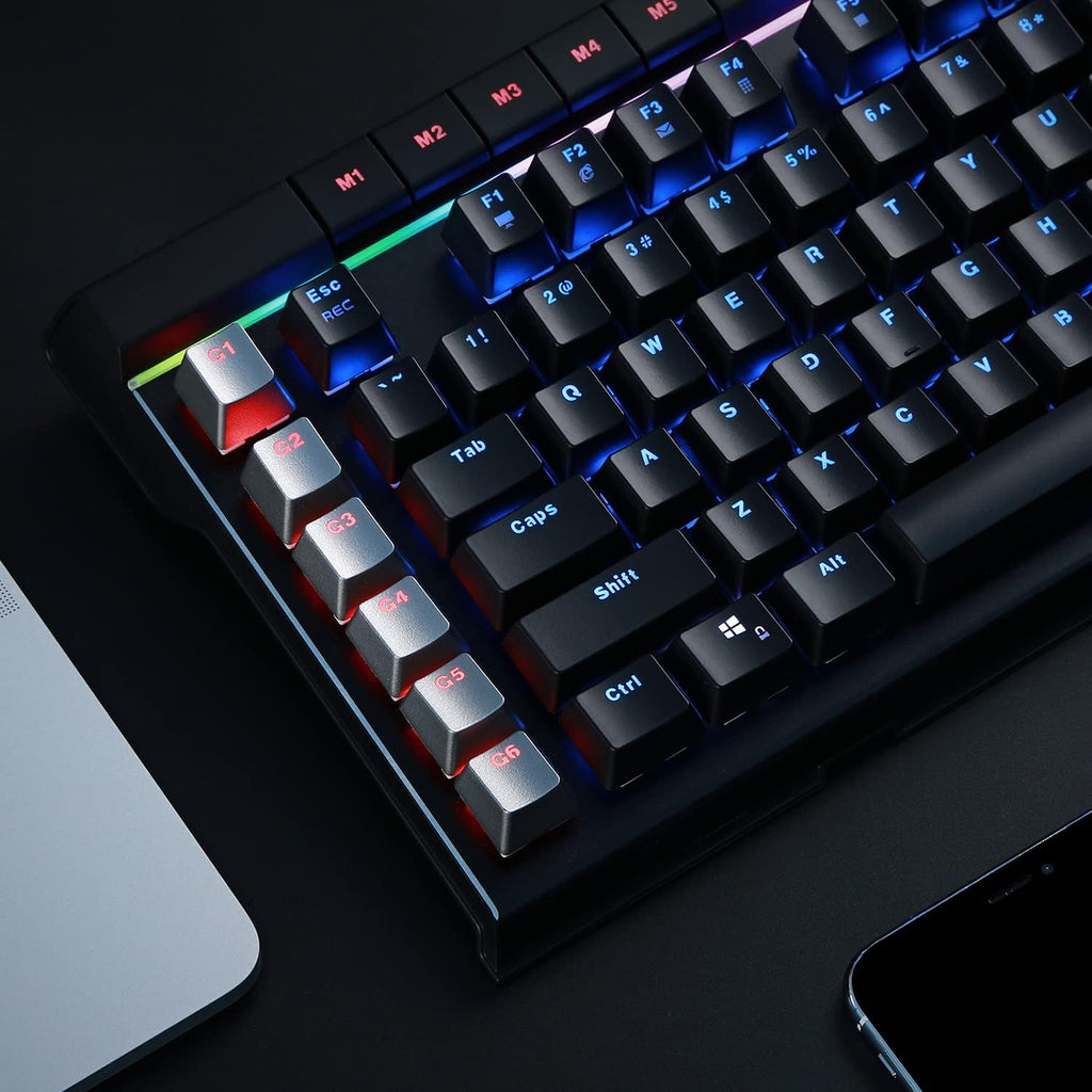 Mechanical Gaming Keyboard Blue Switches RGB Backlight with 2 USB Ports Pack of 2 V315