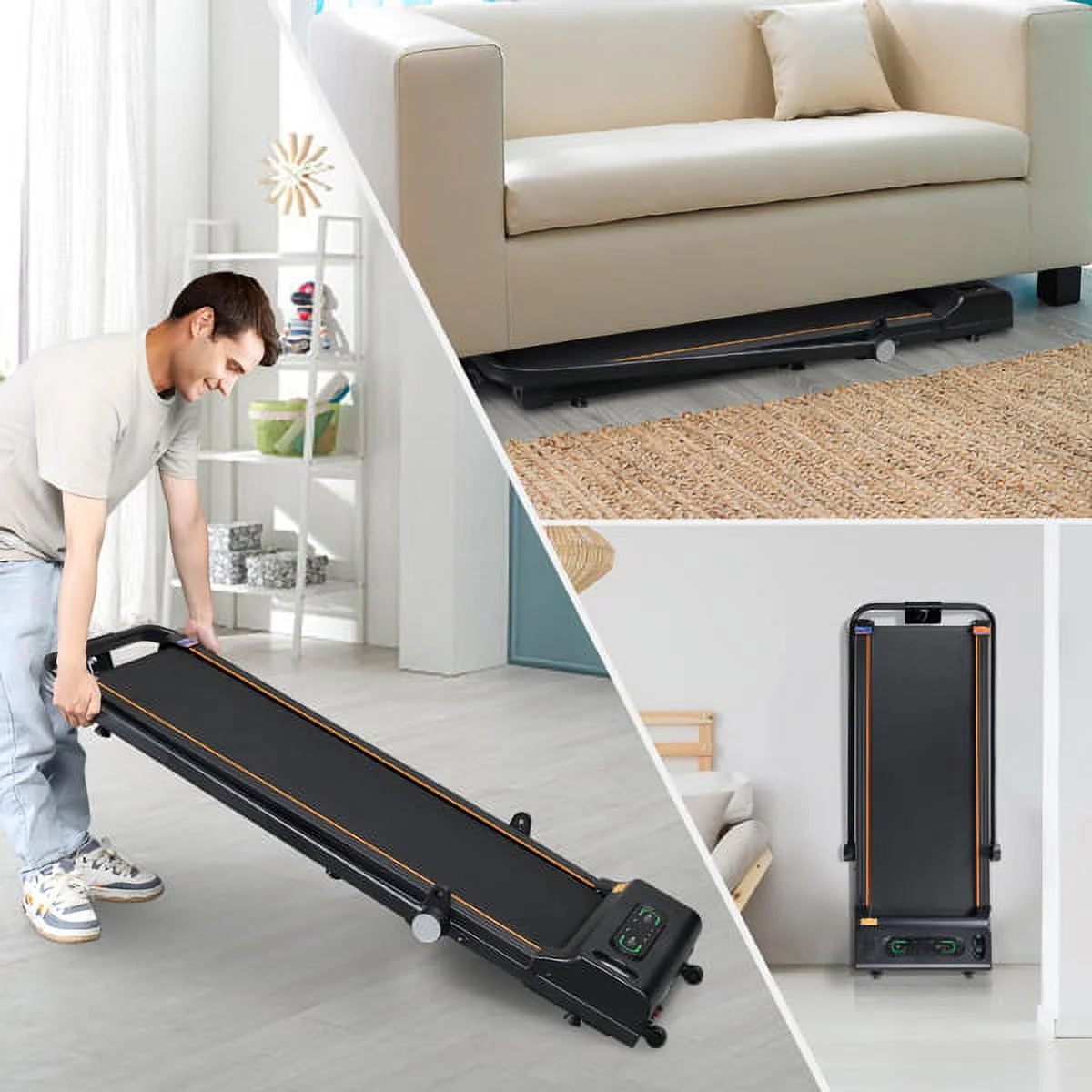 Folding Electric Treadmill with LCD Monitor K865451