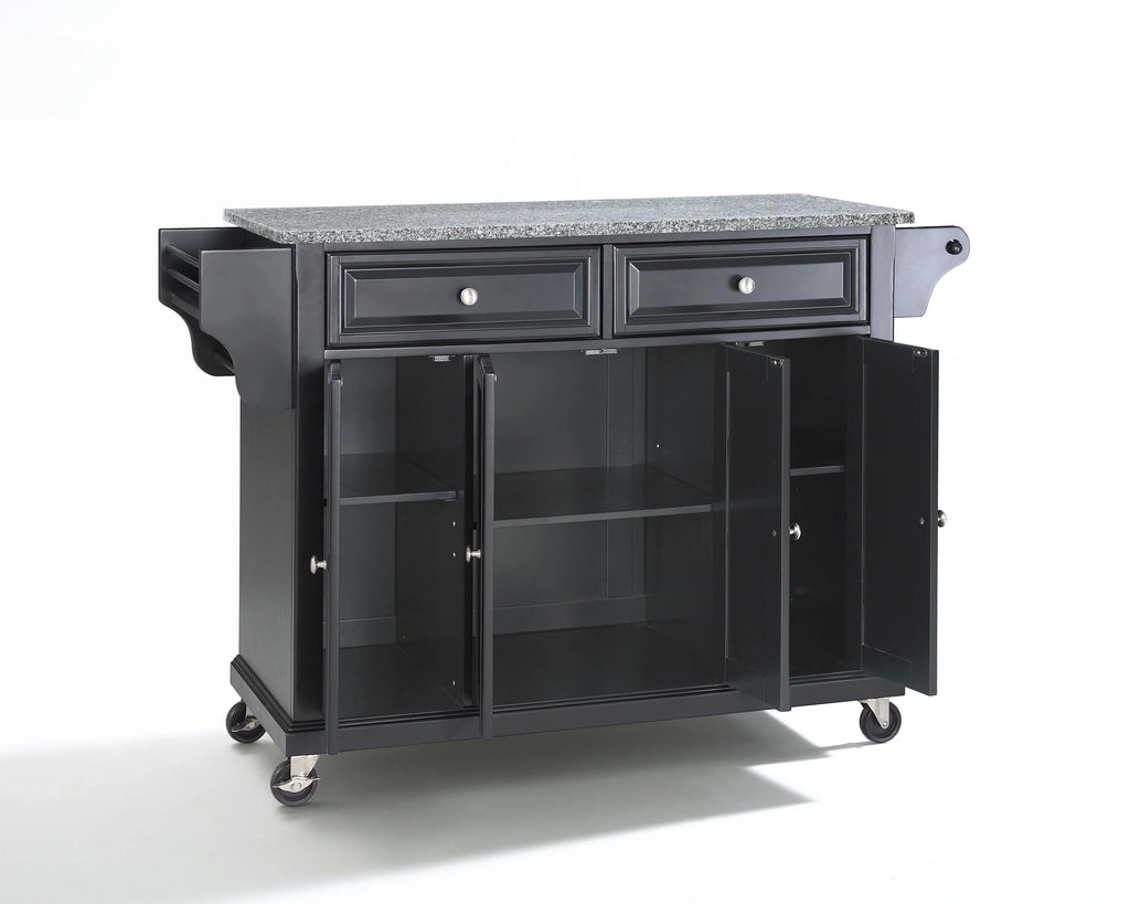 Black/Gray Stainless Steel Wood Kitchen Cart T82905