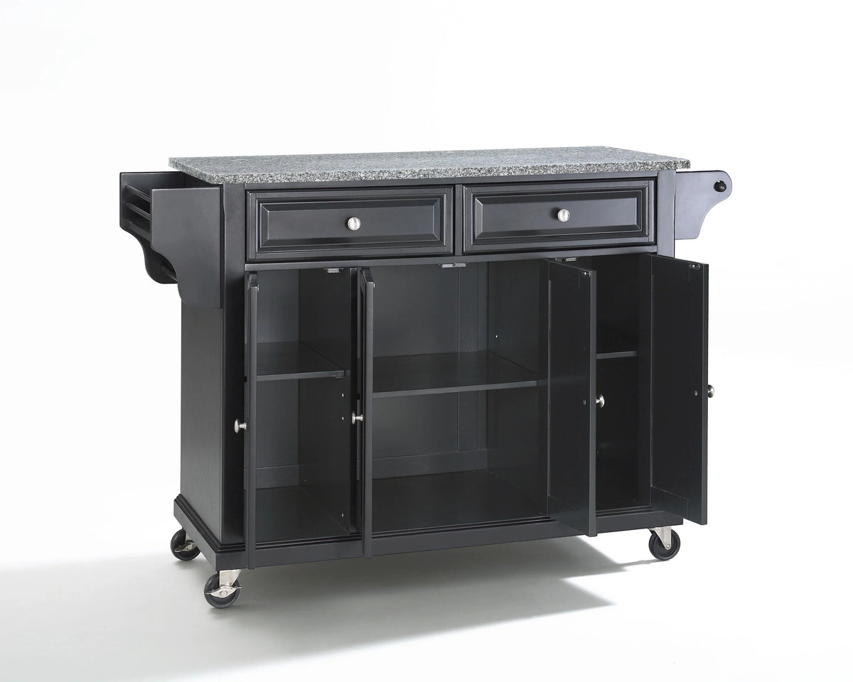 Black/Gray Stainless Steel Wood Kitchen Cart T82905