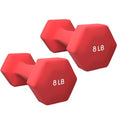 Neoprene Coated Dumbbell Hand Weight Pairs, 2LB, 4LB, 6LB, 8LB X499494