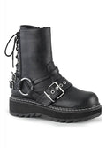 Black Vegan Leather Boots J8212