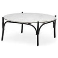 36 in. Round White Marble Top Coffee Table I248797