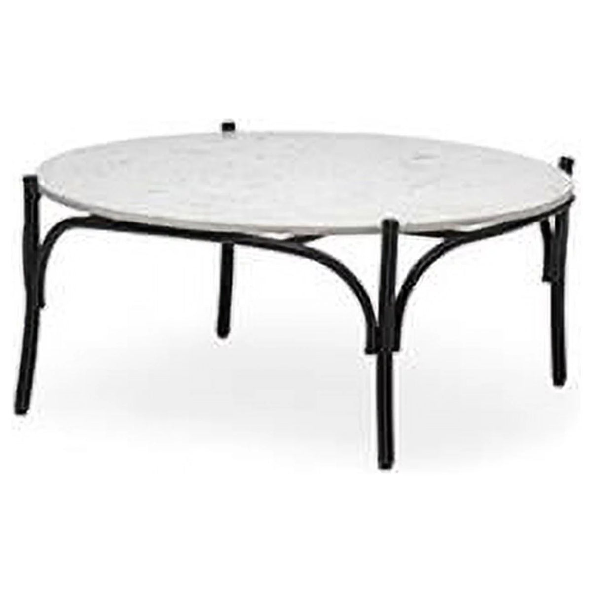 36 in. Round White Marble Top Coffee Table I248797