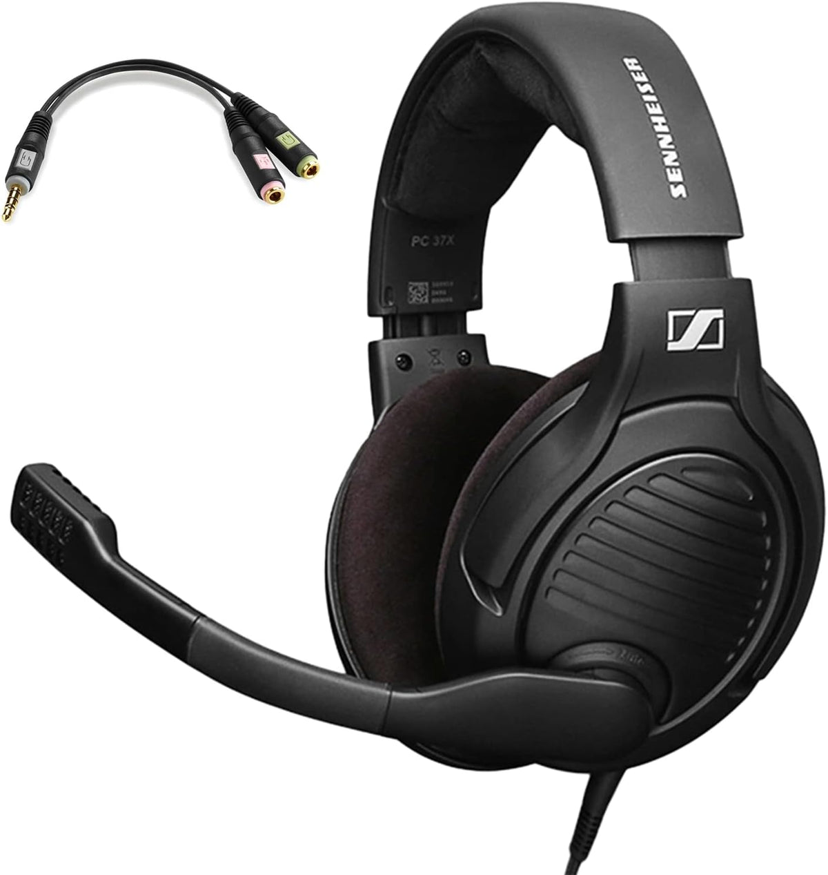 Gaming Headset with Noise-Cancelling Microphone, Over-Ear Open-Back Design, 10 ft Detachable Cable, Velour Earpads, Black R706