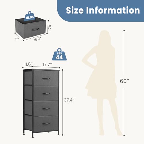 Fabric Storage Tower with 9 Drawers R4704