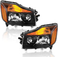 Headlight Assembly Black Housing with Amber Reflector K3325