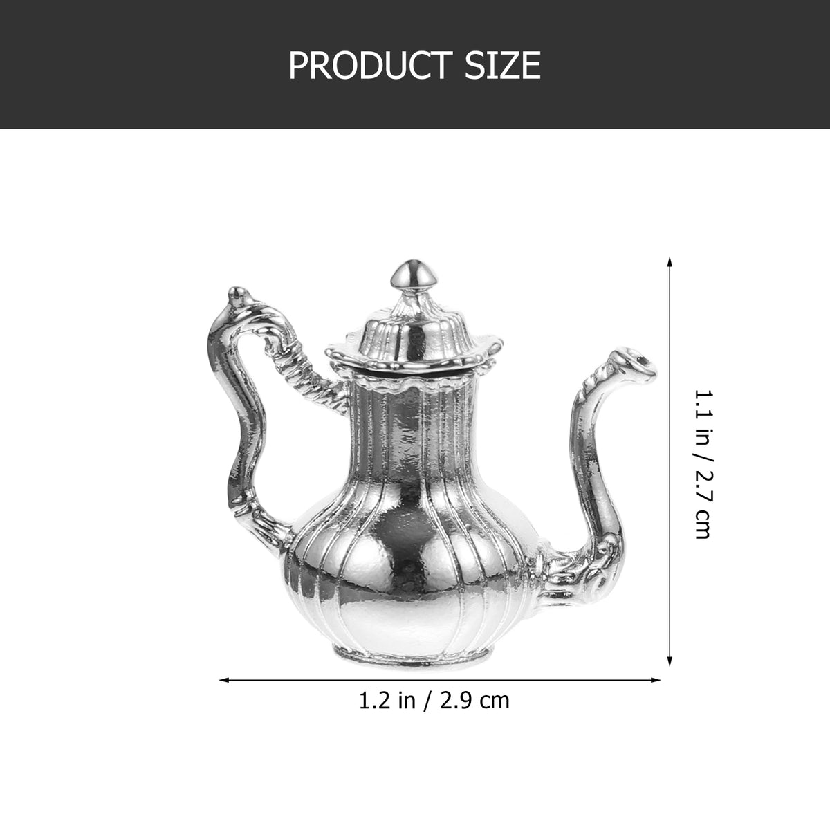1:12 Miniature Dollhouse Teapot Toy Wine Bottle Jewelry Ornaments Metal L991405