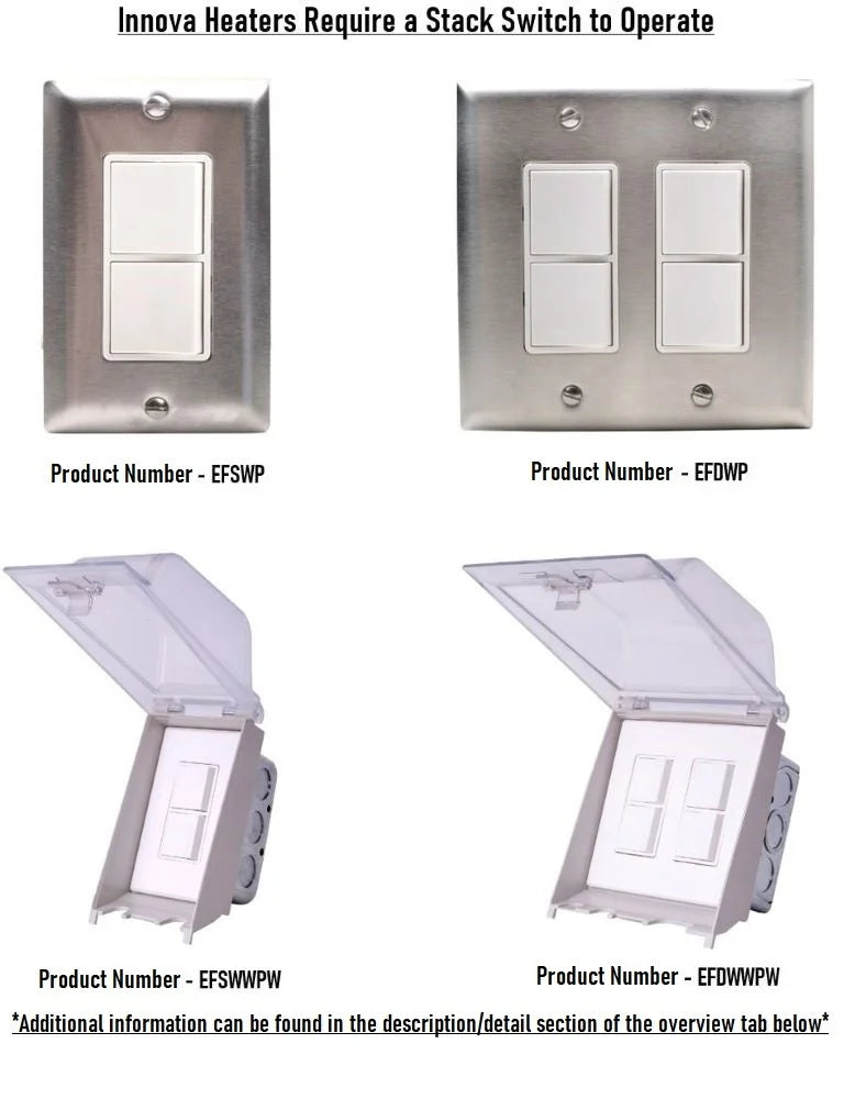 4000 Watt Electric Infrared Dual Element Wall Mount Heater O945274
