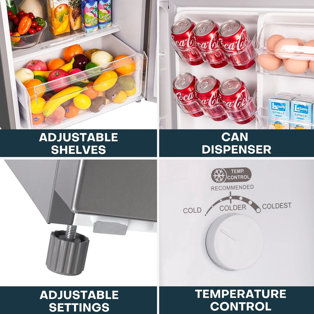 11.6 Cu.Ft. Double Door Fridge with Top Freezer X421