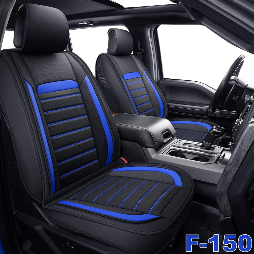 Gray Faux Leather Full Set Pickup Truck Seat Covers E45451