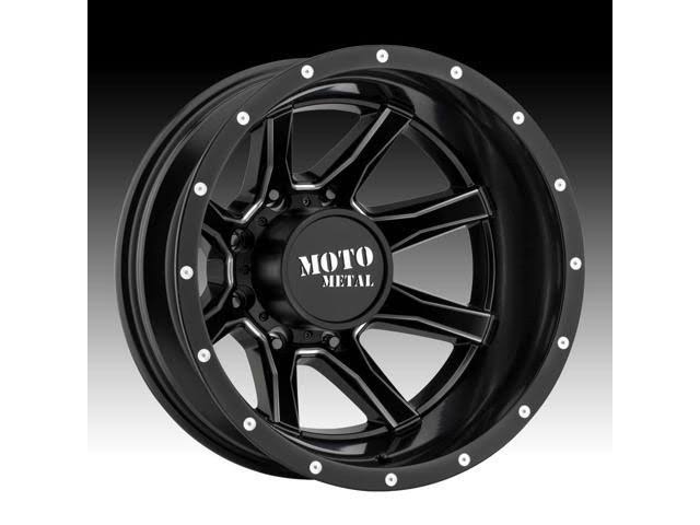Satin Black Milled 20x8.25 8x165.1 -198mm Wheel T4019