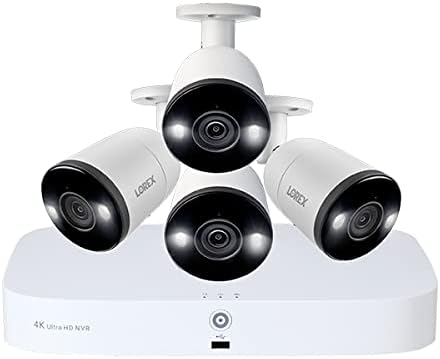 4K Ultra HD 3TB 8-Channel Wired NVR System with Six Indoor/Outdoor Smart Deterrence Cameras I59056