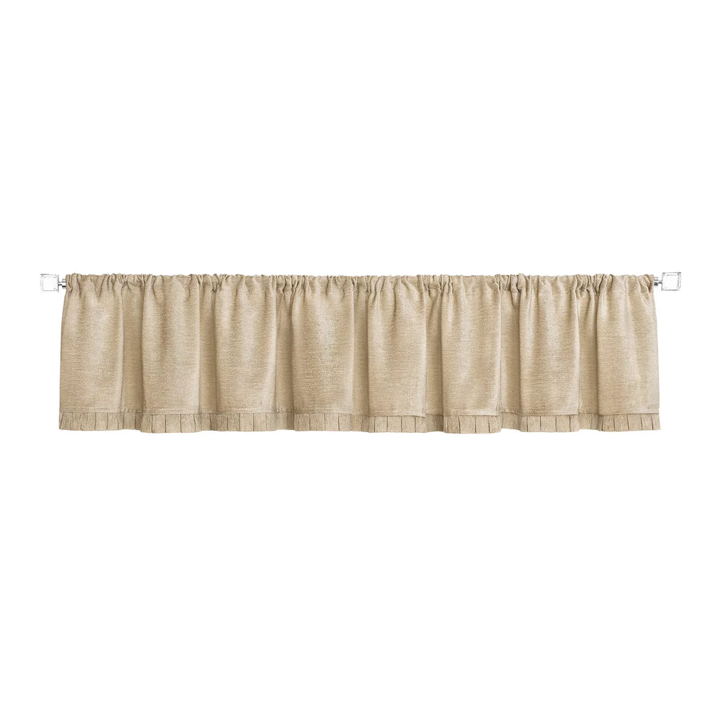Tan Pleated Window Curtain Panels 52" X 84" N418