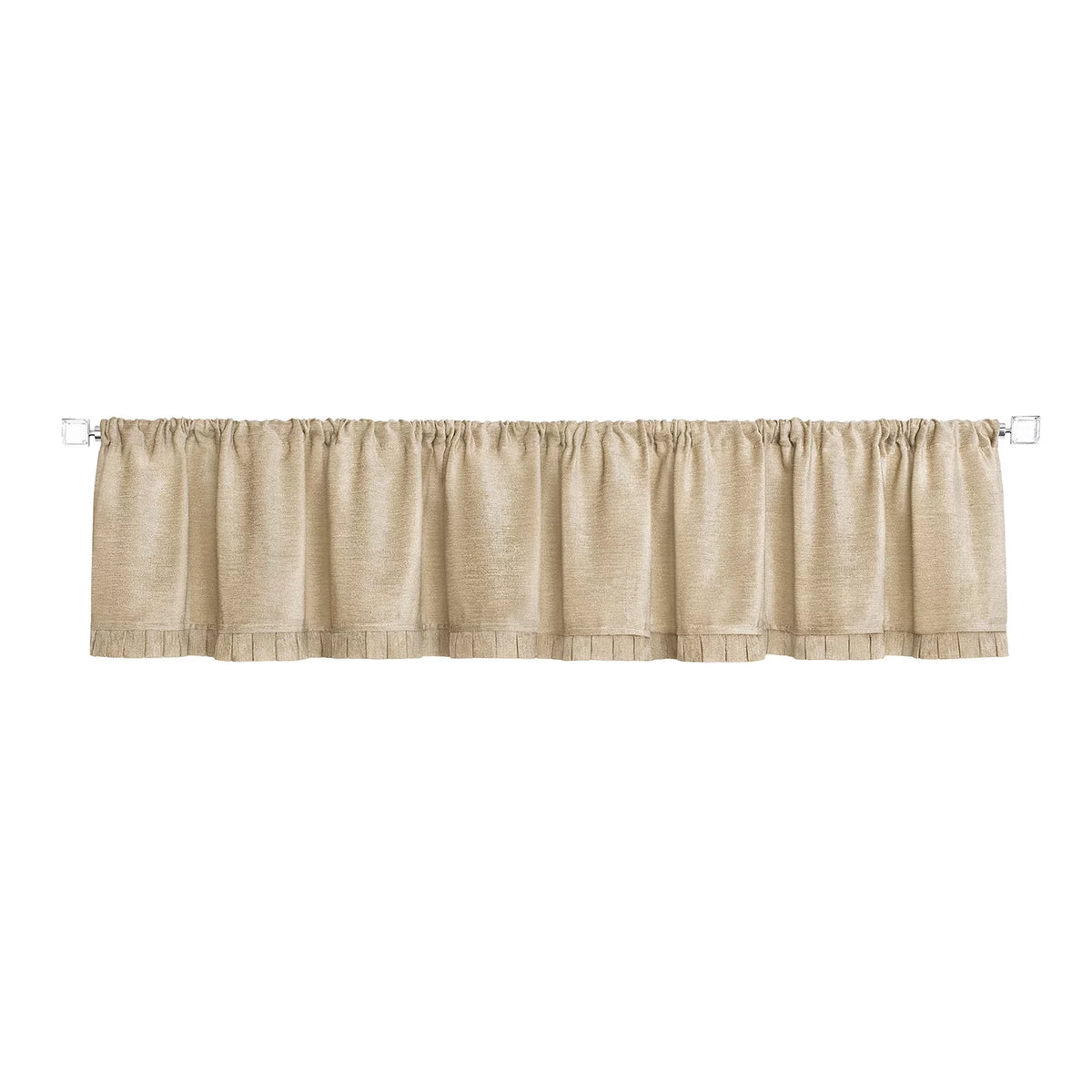 Tan Pleated Window Curtain Panels 52" X 84" N418