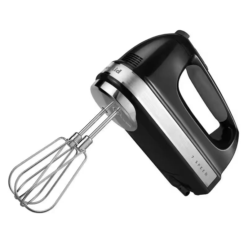 Onyx Black Hand Mixer with Beater and Whisk Attachments L8939