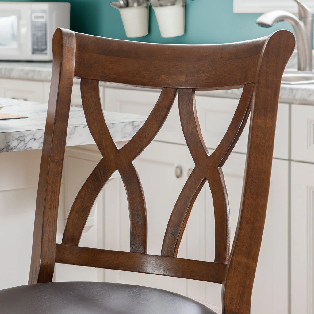 Rustic Oak Swivel Counter Stool H6267
