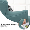 Cadet Blue Upholstered Accent Chair with Pillow N435722