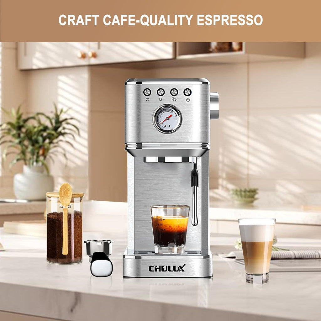 20 Bar Semi Automatic Stainless Steel Espresso Machine C353515