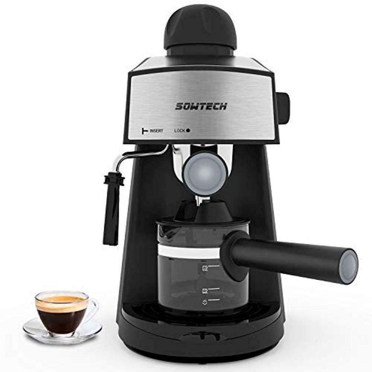 Espresso Machine 3.5 Bar 4 Cup with Steam Milk H77377