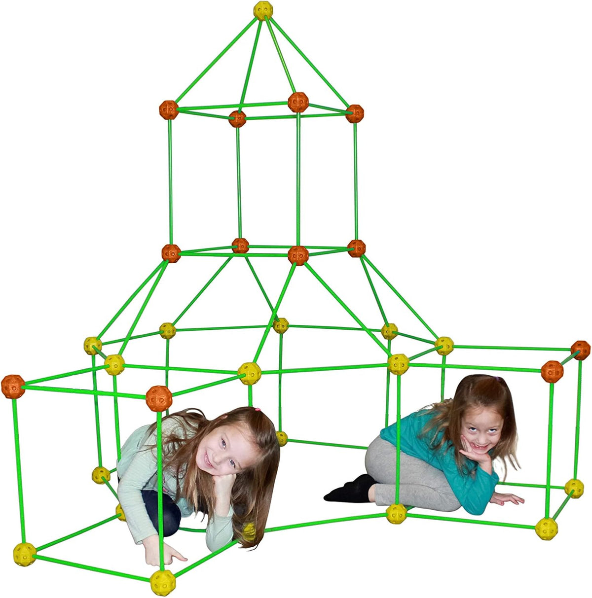 154 Pc Fort Building Kit with Colored Sheets Q64808
