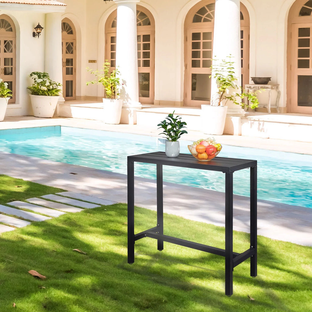 Black Iron Adjustable Bar Table S477692