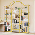 5-Tier Gold and White Bookshelf F4091