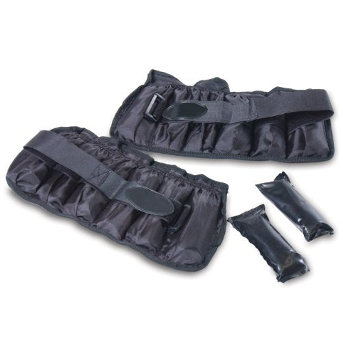 Black Adjustable Ankle Weights 10-20lb Pair Z2520